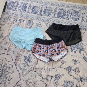 lululemon athletica Women's Athletic Shorts - Run Times  Black, Blue, Multicolor